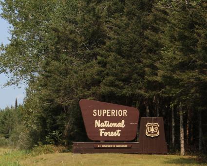 Superior National Forest sign. Photo by Joe Friedrichs