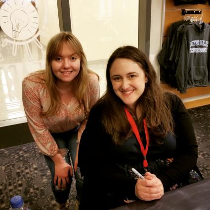 Sylvia Berka with Becky Albertalli, author of the book on which the film 