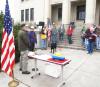 John McClure speaking to Tea Party group - photo by Carah Thomas