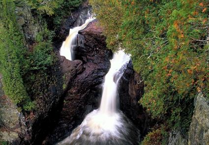 The Devil's Kettle falls are a much-visited site on the North Shore. Photo courtesy of Judge C.R. Magney State Park