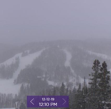 The frosty view from the webcam at Lutsen Mountains - Image courtesy of Lutsen Mountains