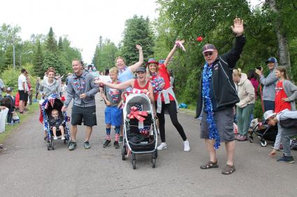 A patriotic family in the Tofte parade - Photo by Rhonda Silence 