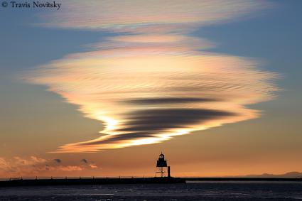 Tornado Cloud, Grand Marais Harbor by Travis Novitsky