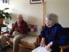 Art Wright being interviewed by Mary Alice Hansen - photo by Bill Hansen.