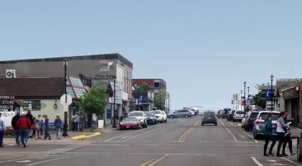 Wisconsin Street in downtown Grand Marais would be impacted by the ordinance change - Photo courtesy of City of Grand Marais