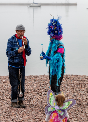 Musician Tom Carlson with 