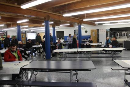 Cook County residents hear from the DNR about the Border to Border Route. Photo by Joe Friedrichs