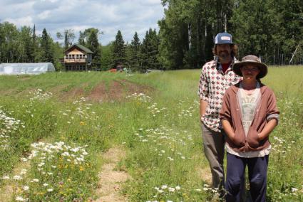 Laura and Brian Wilson on their strawberry farm near Hovland. All photos by Joe Friedrichs