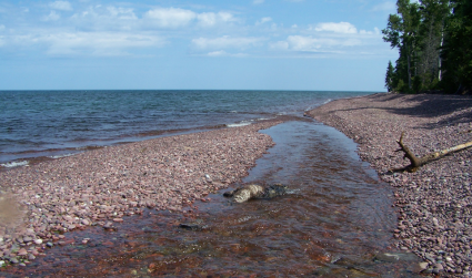 Gratiot River outlet, Keweenaw Peninsula. Photo by Ashley Coble