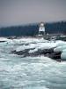 Grand Marais Lighthouse and Lake Superior Ice by David Grinstead