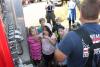 There were lots of questions for Grand Marais firefighter Jim Roy during the Fire Prevention Week visit. Photo by Rhonda Silence