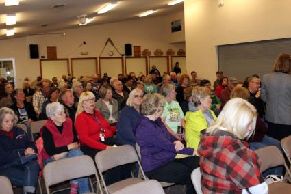 Approximately 100 people attended the town hall event about the FLDS church. Photo by Joe Friedrichs
