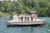 Liz Valenica (second from right) stands with other park staff at Isle Royale. Photo by Rhonda Silence