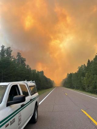 Greenwood Fire on Friday, August 20. Photo courtesy of US Forest Service