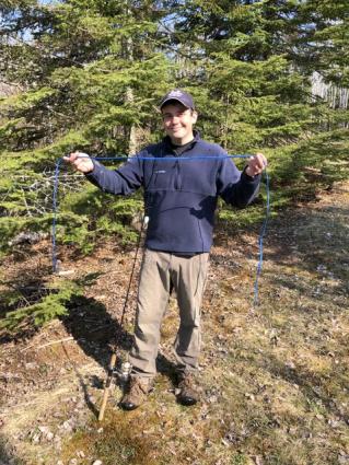 Joe Friedrichs holds an empty stringer on the 2019 Fishing Opener. Photo by Brad Nielsen