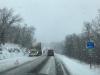 Difficult driving conditions near the Caribou River on Highway 61. Photo by Jean Cochrane