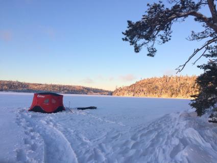 Ice fishing anglers might find fewer and smaller lake trout in the coming decades. Photo by Joe Friedrichs