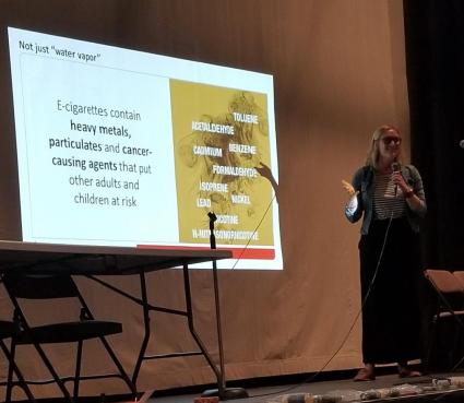 A presentation on vaping in Cook County was held at the ACA Sept. 17. Photo by Grace Grinager